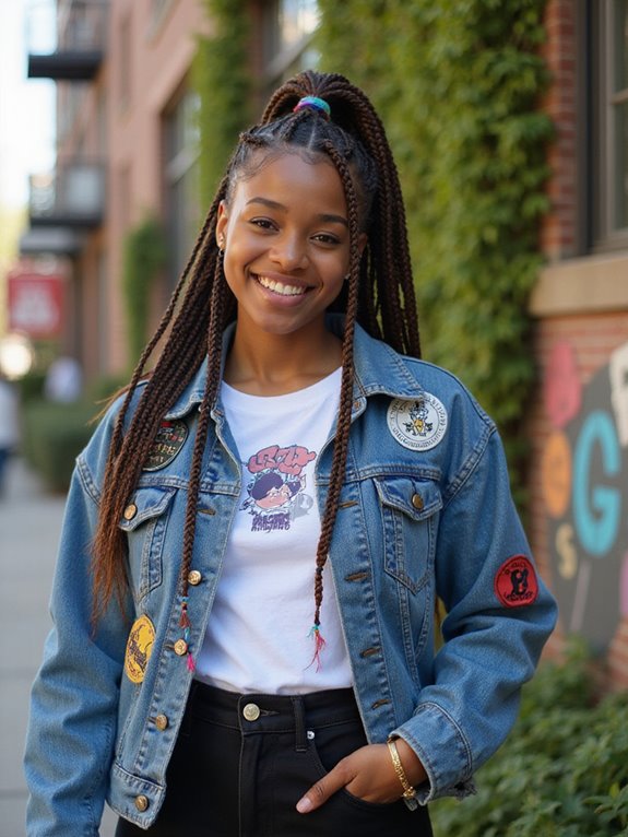 chic cornrow ponytail style