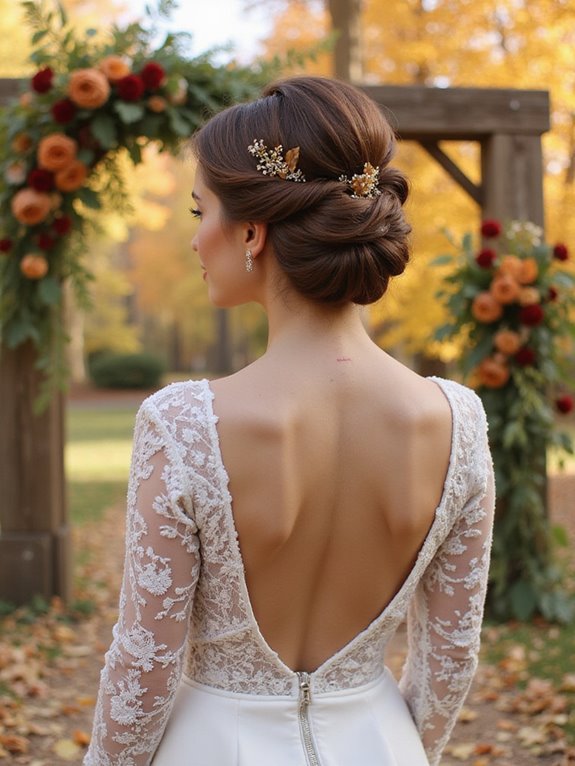 chic geometric bun updo