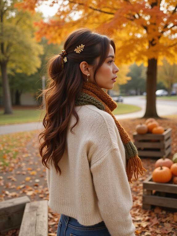 stylish half up ponytail style