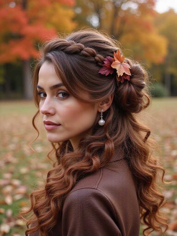 chic half up twisted bun