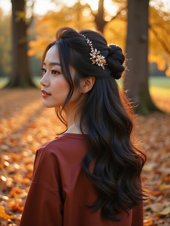 chic half up twisted updo