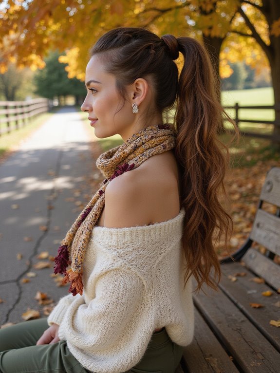 chic knotted ponytail style