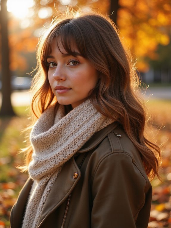 chic layered curtain bangs