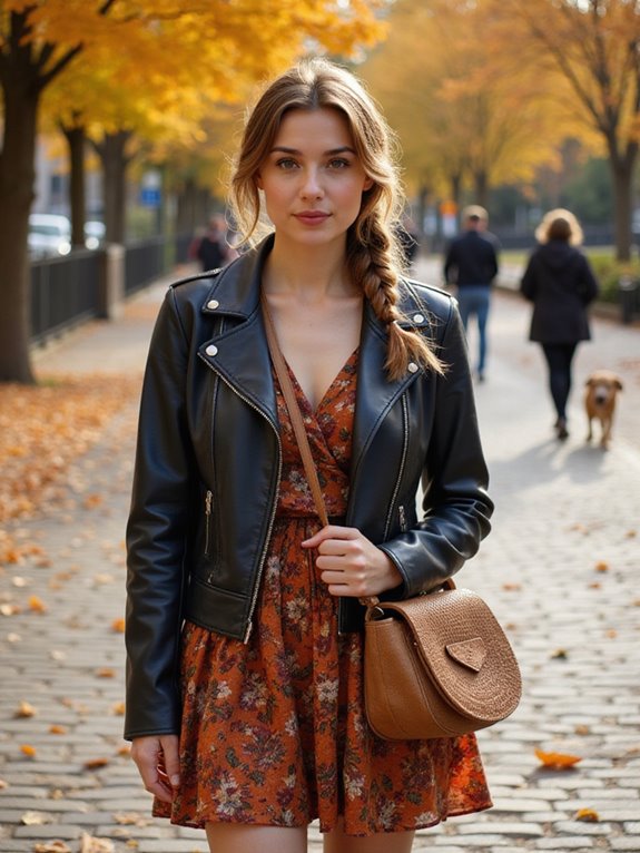 chic leather jacket styling