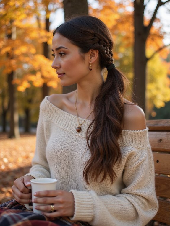 chic low ponytail style