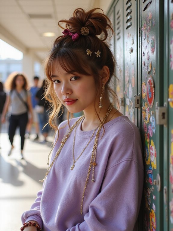 chic messy bun accessories