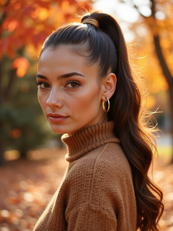 chic polished high ponytail