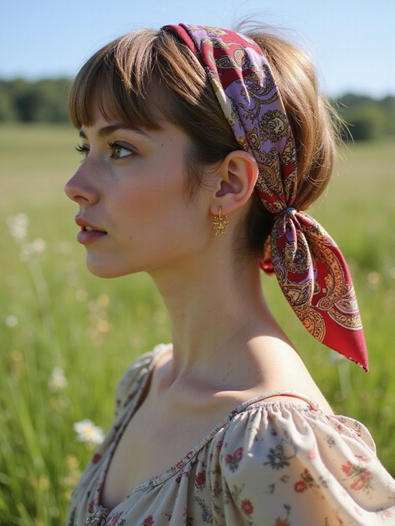 chic scarf enhances picnic style
