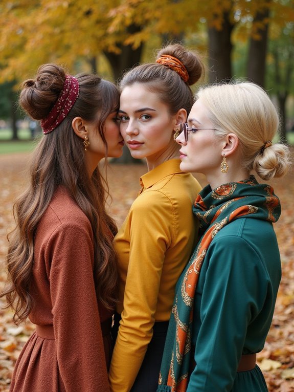 chic scarf updo styling