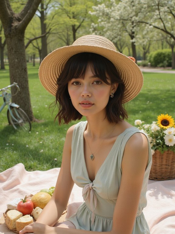 chic side swept bangs styling