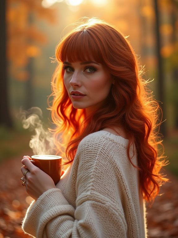 chic side swept bangs waves