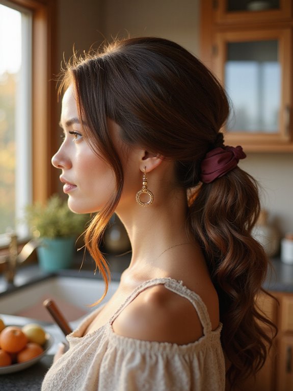 chic textured low chignon