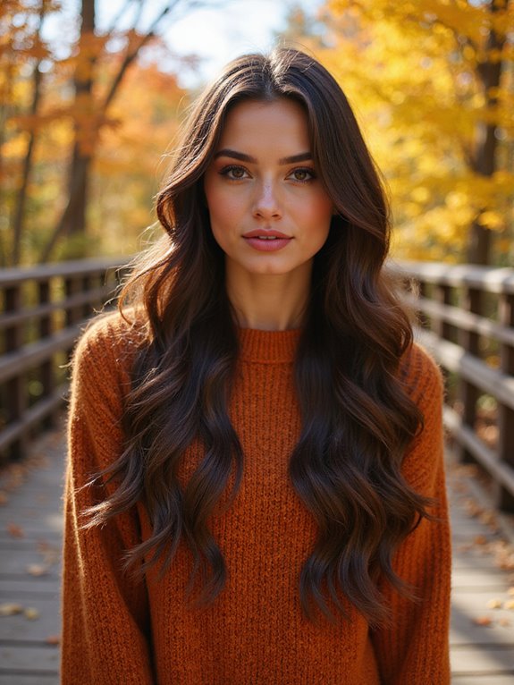 chic volumized center part