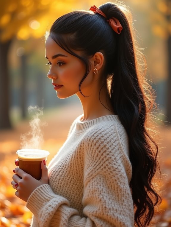 chic wrapped ponytail style