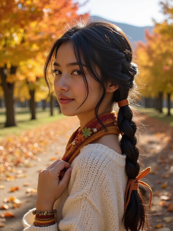 classic pigtails with accessories