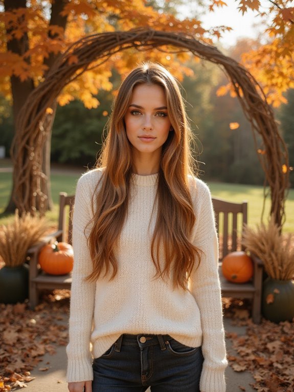 classic straight hair highlights