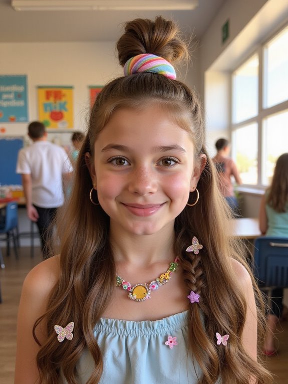 colorful accessories enhance hairstyles