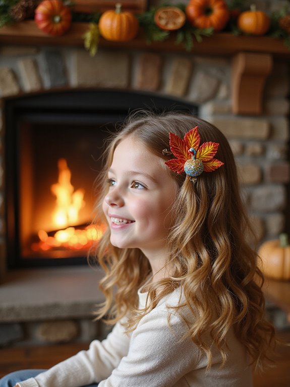 colorful autumn inspired hair accessories