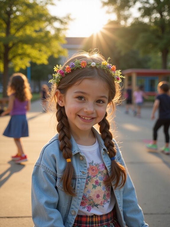 colorful braided headband style