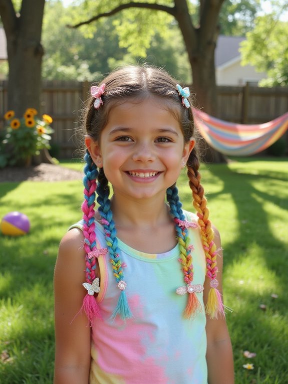 colorful braided summer hairstyles