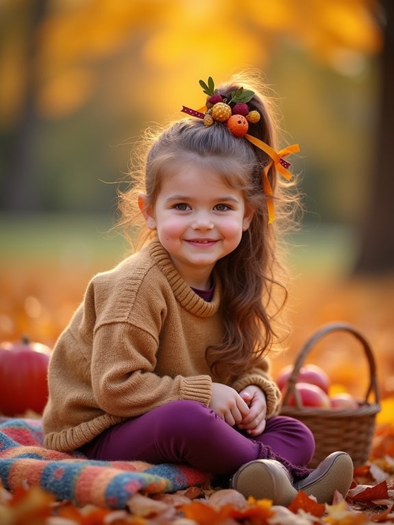 colorful playful side ponytail