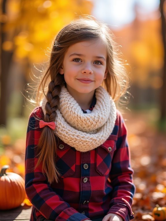 colorful side braid ribbons