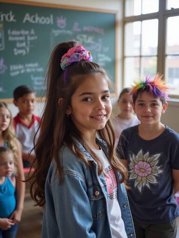 colorful temporary hair highlights