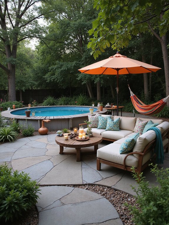 comfortable outdoor lounge area