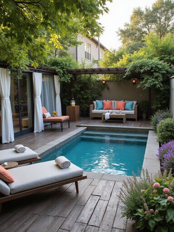 compact relaxation backyard oasis