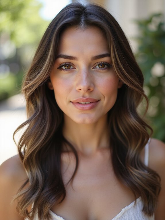 cool ash brown balayage