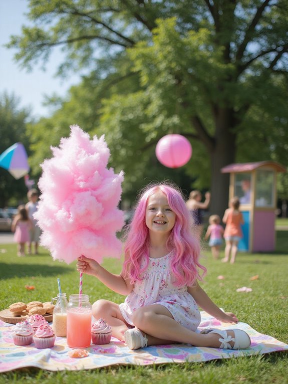 cotton candy pink hair