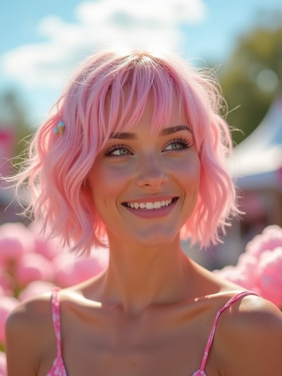 cotton candy pink hairstyle tips