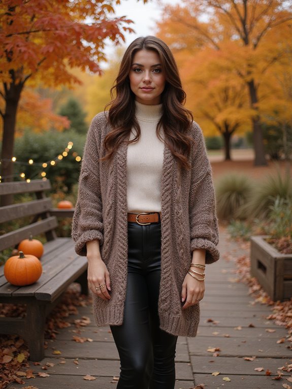 cozy oversized cardigans aesthetics