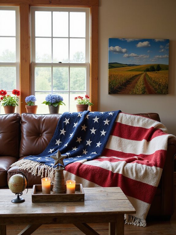 cozy patriotic farmhouse decor
