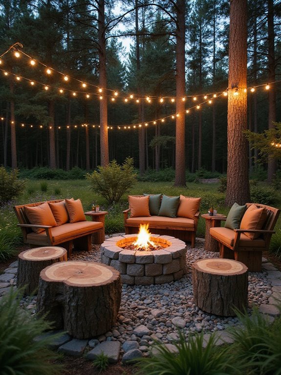 cozy rustic outdoor seating
