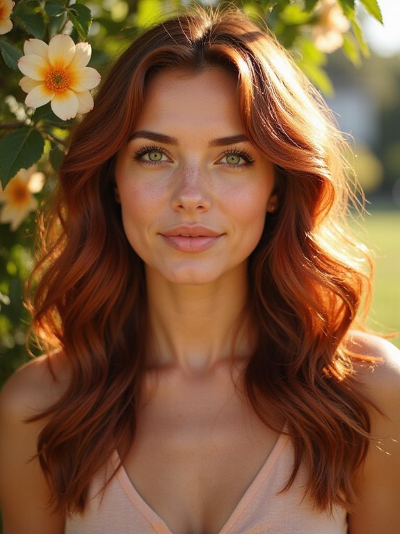 creamy dark copper waves