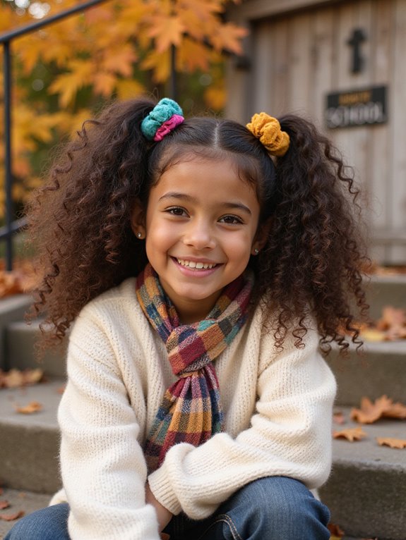 creative bubble ponytail style