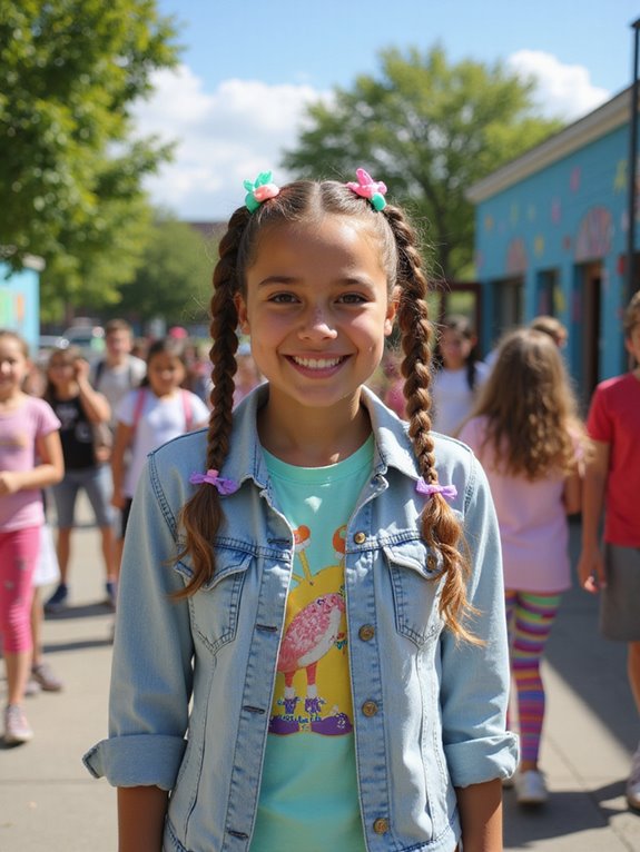 creative hair ribbon braids