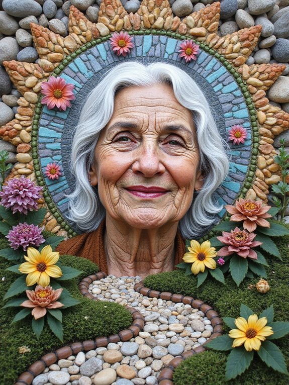 creative pebble art portraits