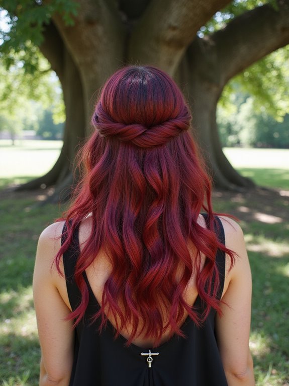 crimson shimmer hair trend