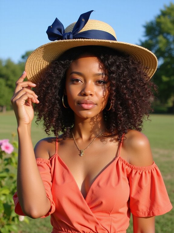 curly blowout with accessories