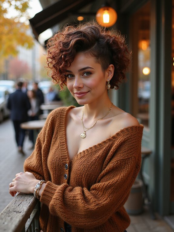 curly pixie undercut hairstyle