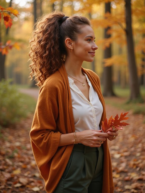 curly ponytail with flair