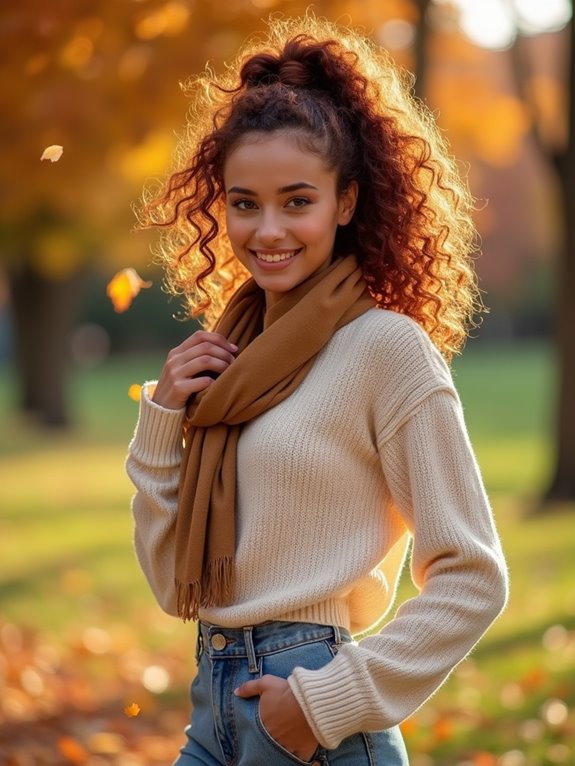 curly ponytail with twist