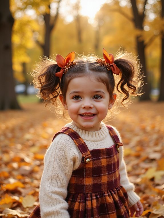cute pigtails with ribbons