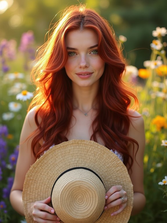 dark red summer hair