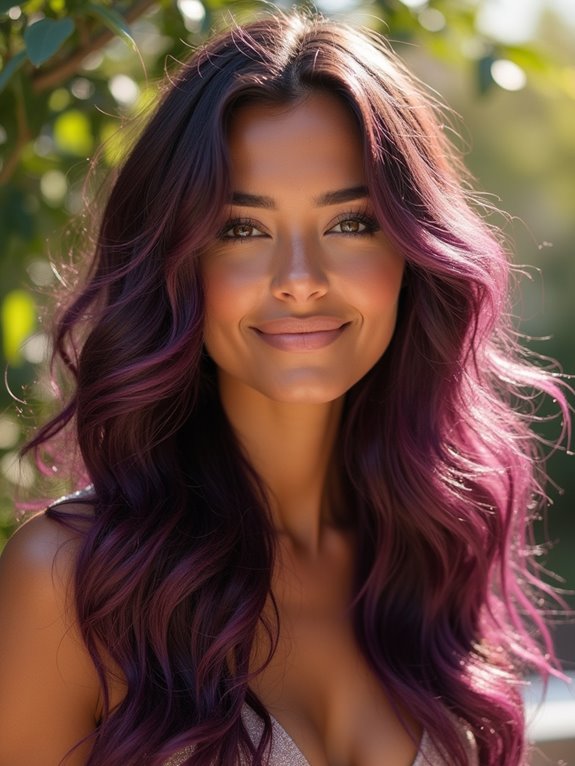 rich plum silver highlights
