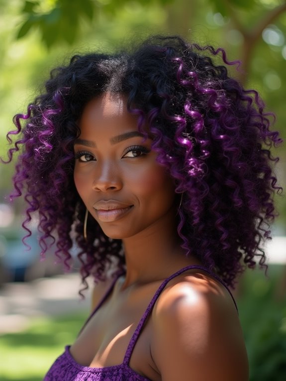 deep purple hair enhancement