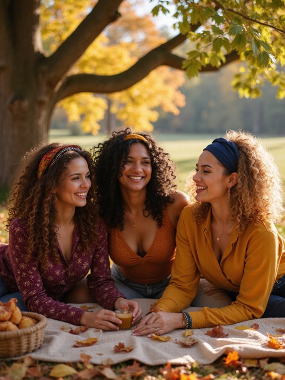 defined curls using headband