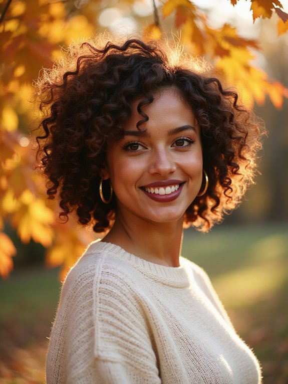 defined curls with shine